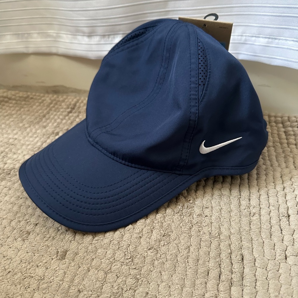 Nike Navy Blue Cap with White Swoosh